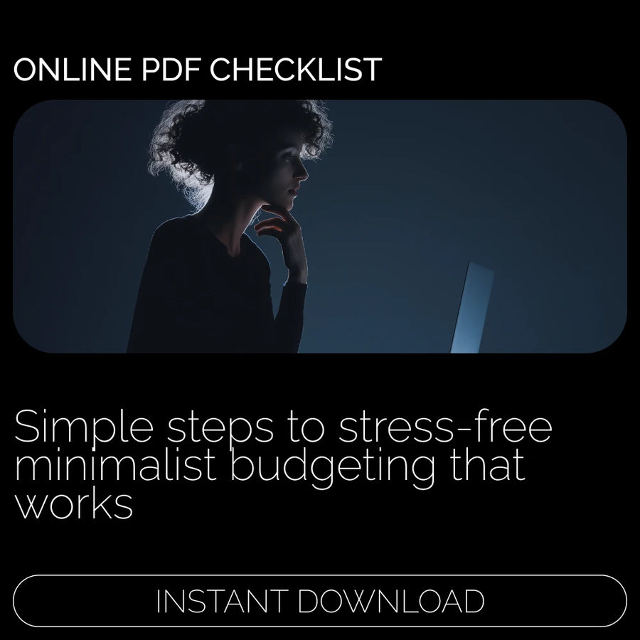 The “Keep It Simple, Save a Lot” Minimalist Budgeting Checklist | Simple Budget Template • Minimalist Finance Guide • Digital Download for Clarity & Savings