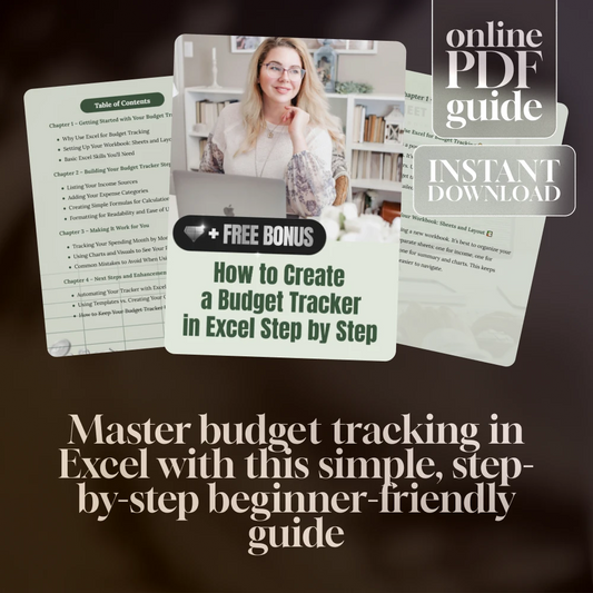 How to Create a Budget Tracker in Excel Step by Step | Excel Budgeting Guide | Digital Download Checklist & eBook