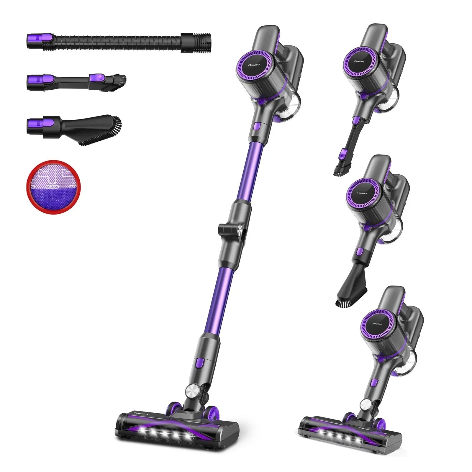 350W Cordless Stick Vacuum Cleaner – Rechargeable, Powerful Suction for Home & Pet Hair - DSARD