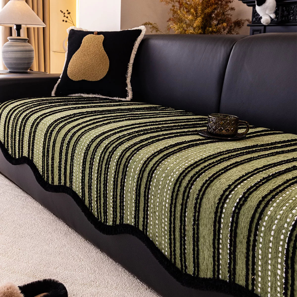 Luxury Four-Season Chenille Sofa Cushion & Slipcover Set – Non-Slip Furniture Protector