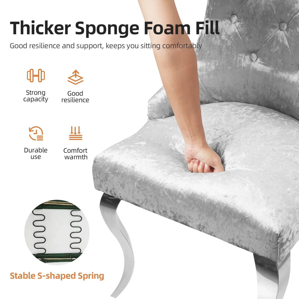 Extra Large Velvet Wingback Dining Chair - DSARD - DSARD