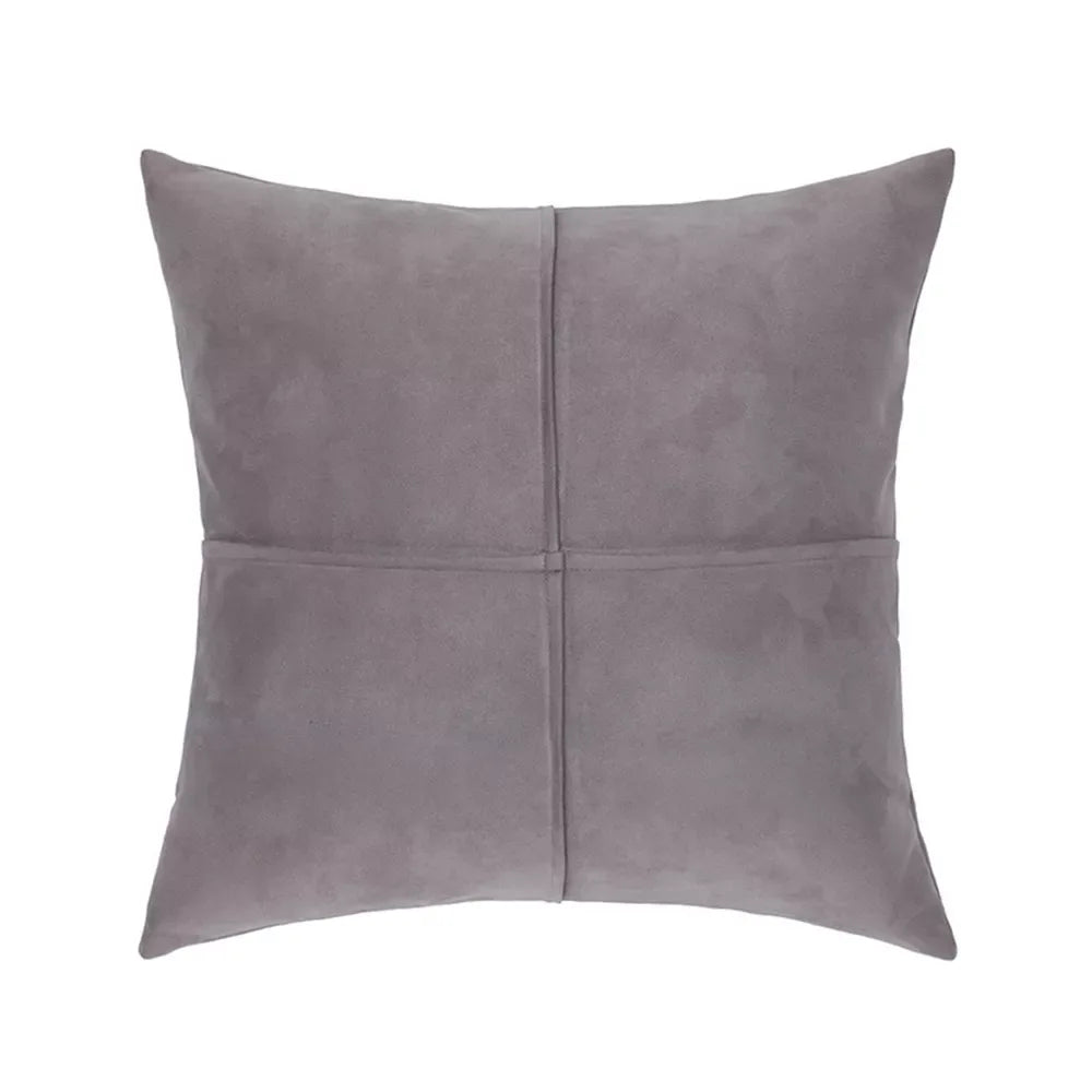 Faux Suede Cross Stitch Decorative Throw Pillow Cover for Sofa, Bed & Couch - DSARD