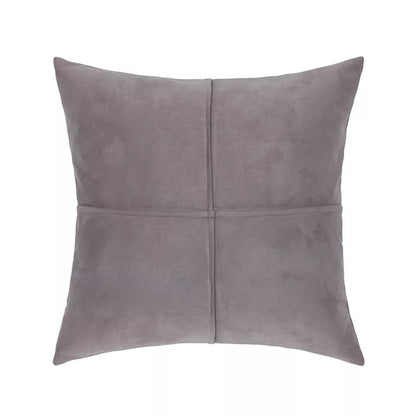 Faux Suede Cross Stitch Decorative Throw Pillow Cover for Sofa, Bed & Couch
