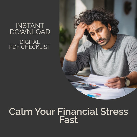 Financial Stress Survival Checklist | Printable Checklist for Managing the Effects of Financial Stress, Money Anxiety & Emotional Spending Triggers