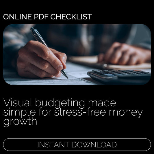 The Visual Budgeting Blueprint: Your Fun & Easy Guide to Seeing Your Money Grow | Printable Budget Checklist, Money Management Tools, Visual Budget System, Digital Download