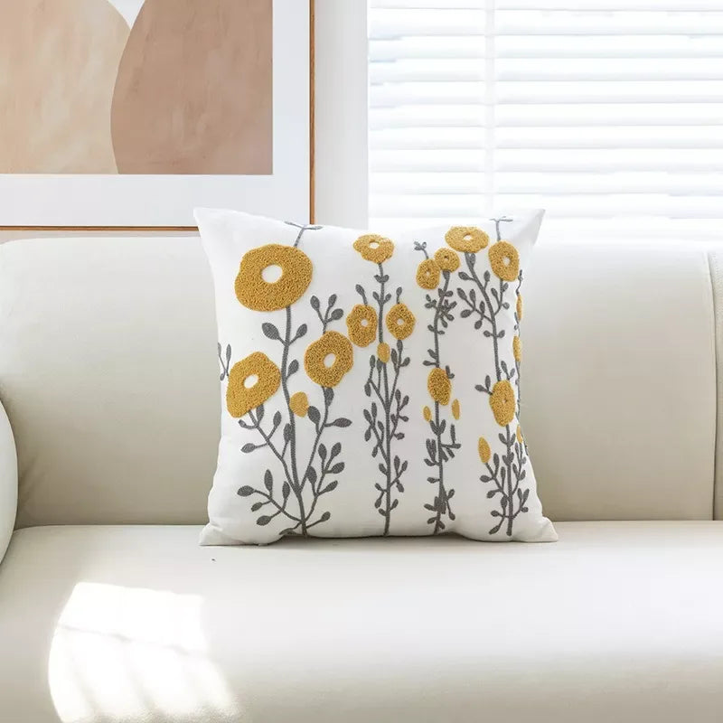 Embroidery Simple Pillowcase – Elegant Home Decor Cushion Cover - DSARD