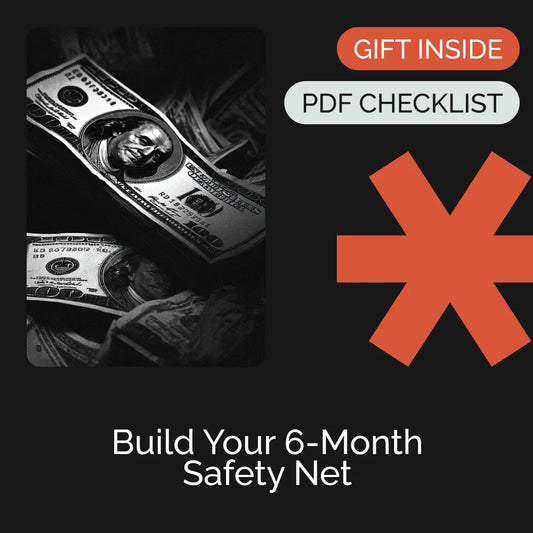 6-Month Fund Action Checklist | Build Your 6 Month Emergency Fund Fast | Financial Planning Printable | Budgeting & Savings Digital Checklist