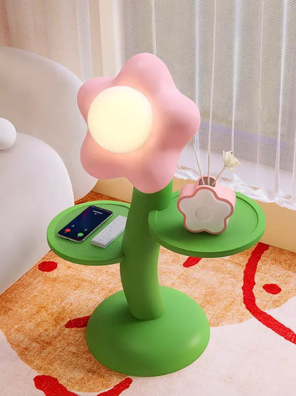 Nordic Style Flower Sculpture Side Table