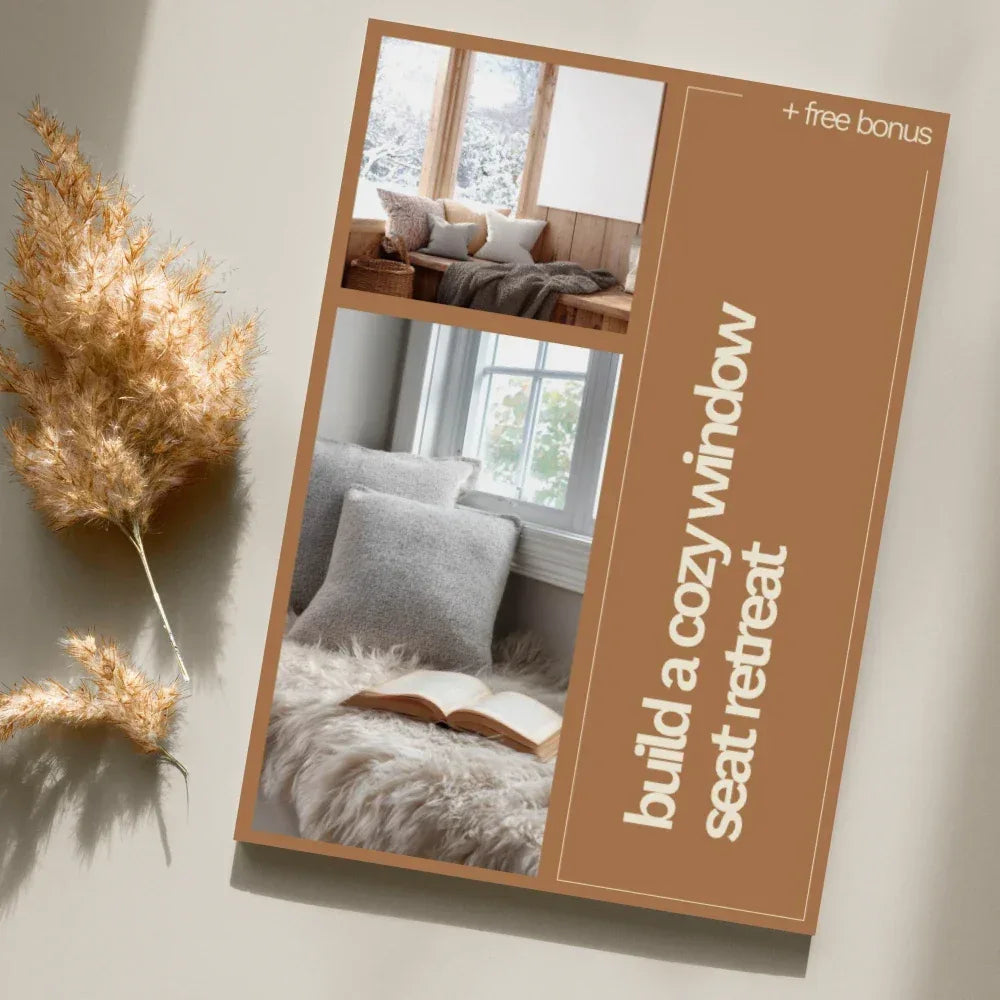 Build a Cozy Window Seat Retreat | DIY Window Seat Checklist | Cozy Nook Home Decor Digital Download | Window Seat Design Guide - DSARD