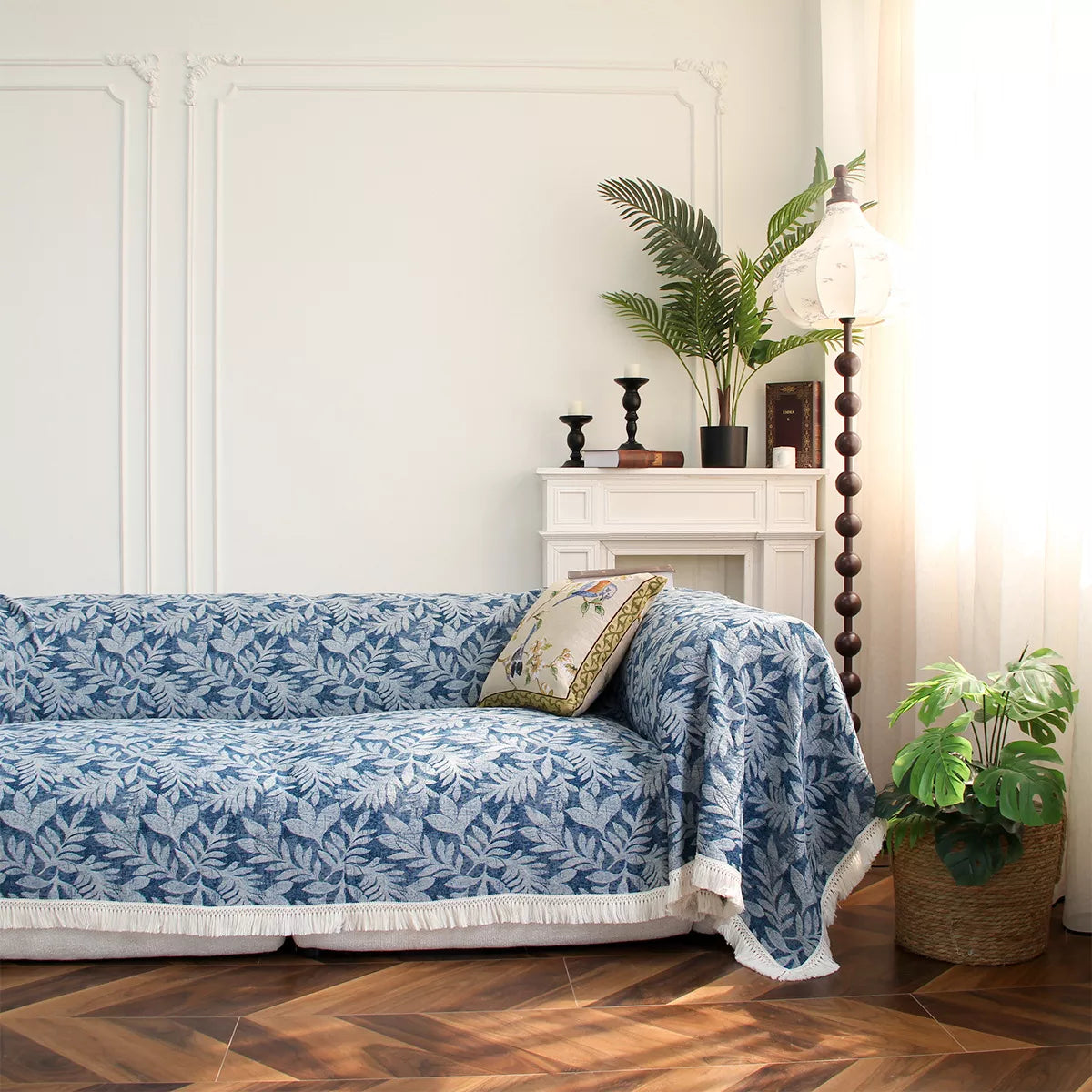 Jacquard Floral Sofa Cover – Stylish and Multifunctional Protection