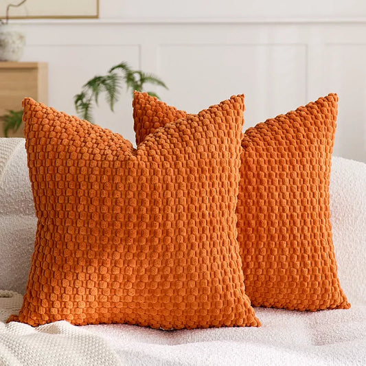 Cozy Corduroy Solid-Color Pillowcases – Stylish Home Decor