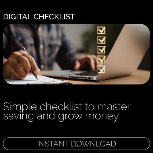 Smart Savings Action Checklist – Printable Guide on How to Start Saving Money | Budget Planner, Financial Goal Tracker, Money Management Digital Download