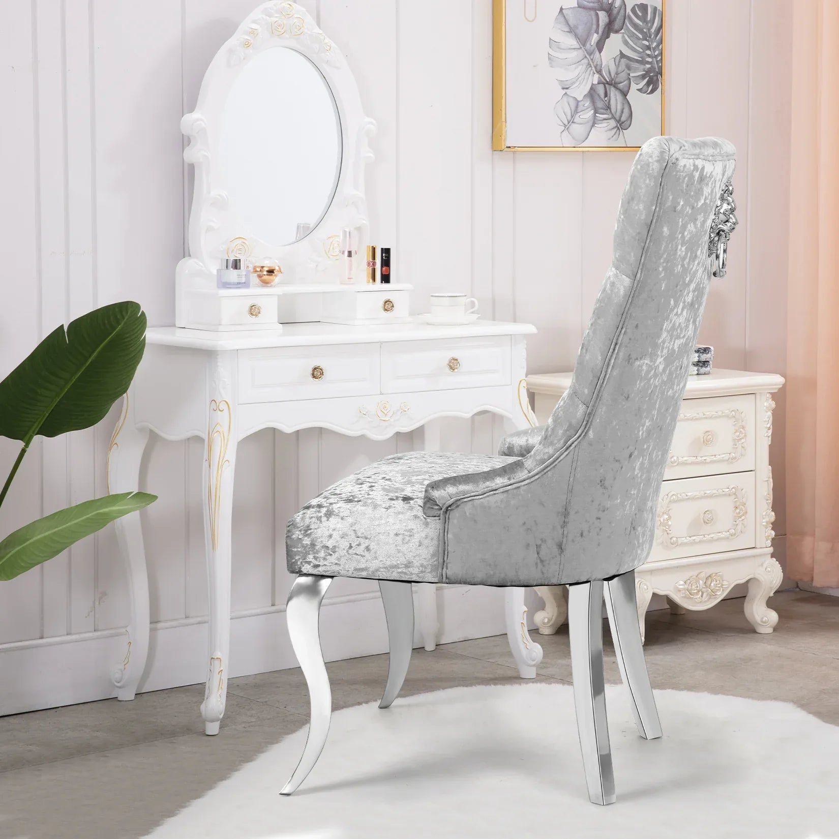 Extra Large Velvet Wingback Dining Chair - DSARD - DSARD