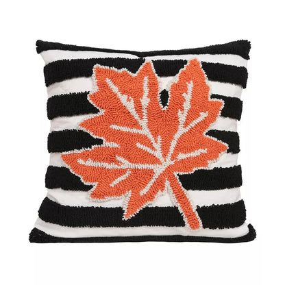 Geometric Tufted Pumpkin Throw Pillow Cover 18x18in – Autumn Harvest Accent Cushion