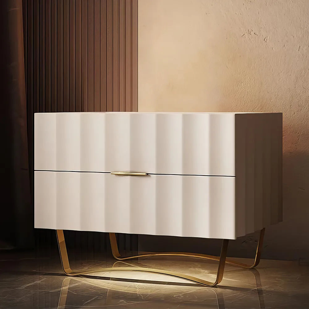 Wooden Bedside Nightstands Storage Luxury Drawers Bedroom Nightstand