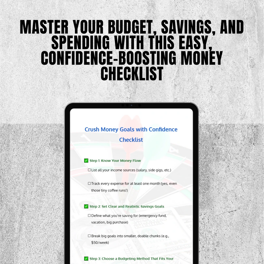 Crush Money Goals with Confidence Checklist | Budget & Savings PDF | You Need a Budget Planning Tool