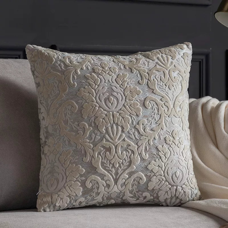 Luxury Embroidered Cushion Cover 18x18in