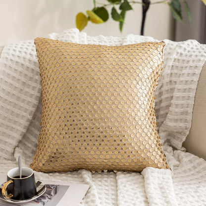 Luxury Sequin Tassel Throw Pillow Cover