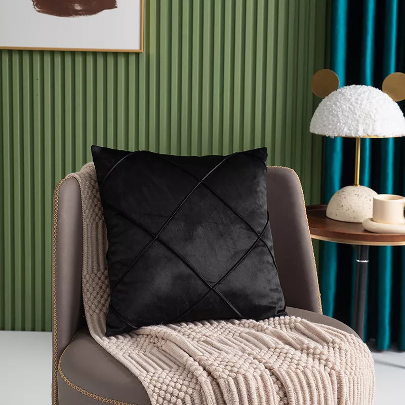 Geometric Velvet Cushion Cover 18×18 Inch