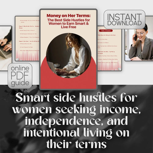 Money on Her Terms: The Best Side Hustles for Women to Earn Smart & Live Free | Digital Guide for Earning Smart & Living Free