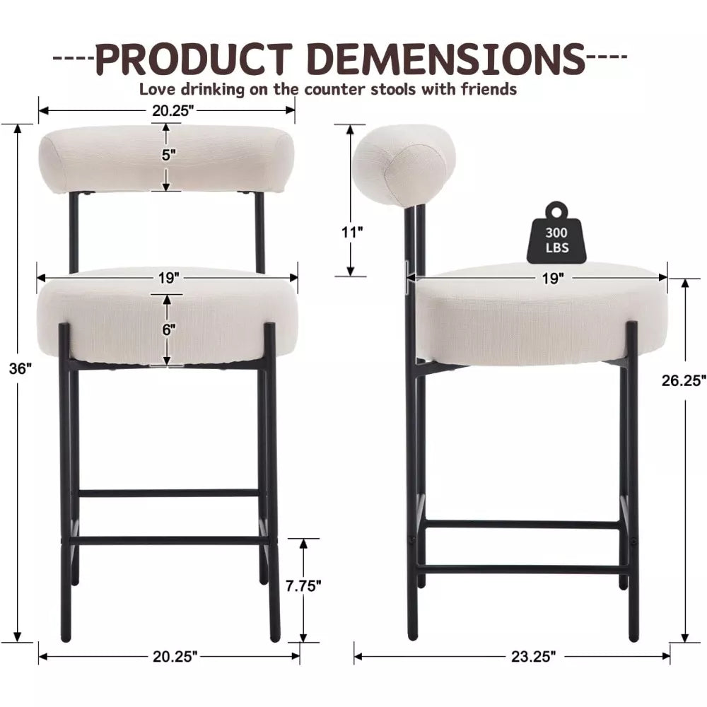 Modern Counter Height Bar Stools Set of 4 - DSARD