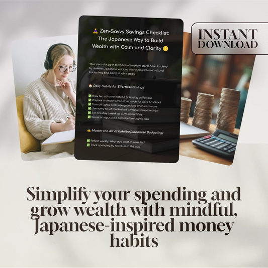 Zen-Savvy Savings Checklist: The Japanese Way to Build Wealth with Calm and Clarity | Minimalist Budgeting Guide | Japanese Way to Save Money