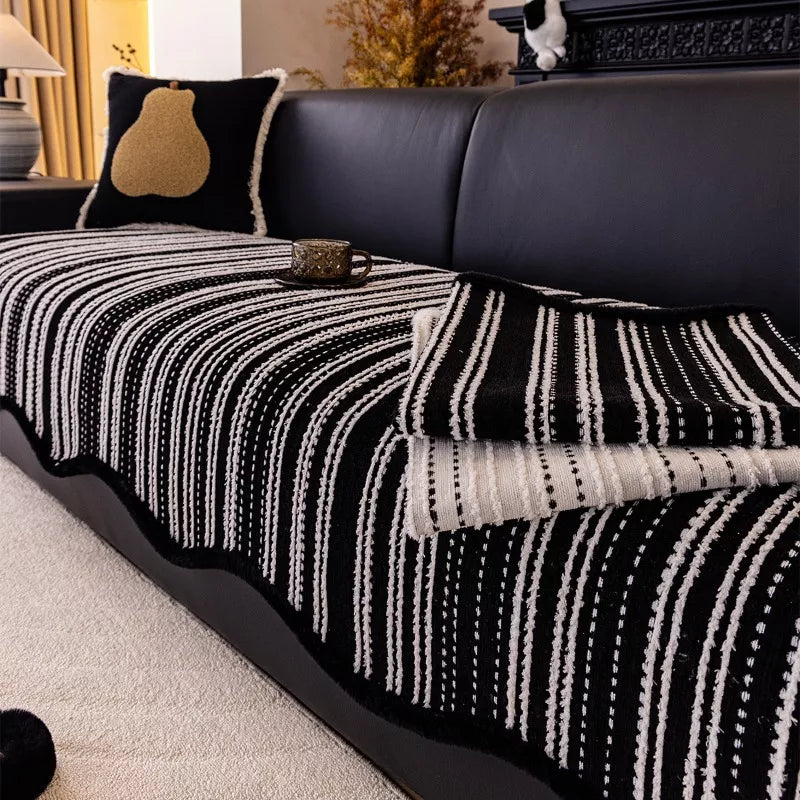 Luxury Four-Season Chenille Sofa Cushion & Slipcover Set – Non-Slip Furniture Protector