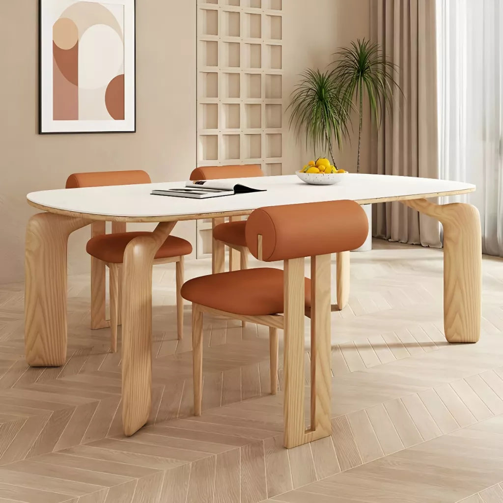 Luxurious Modern Oval Wood Dining Table for Elegant Spaces - DSARD