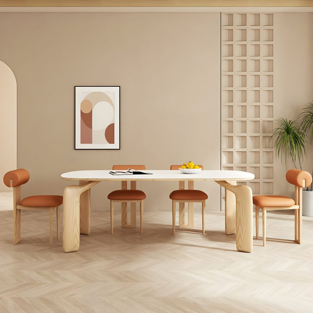 Luxurious Modern Oval Wood Dining Table for Elegant Spaces - DSARD