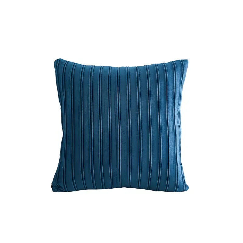 2PCS Velvet Corduroy Throw Pillow Covers with Handmade Pleated Design - DSARD
