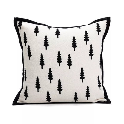 Bohemian Black & White Jacquard Pillow Cover