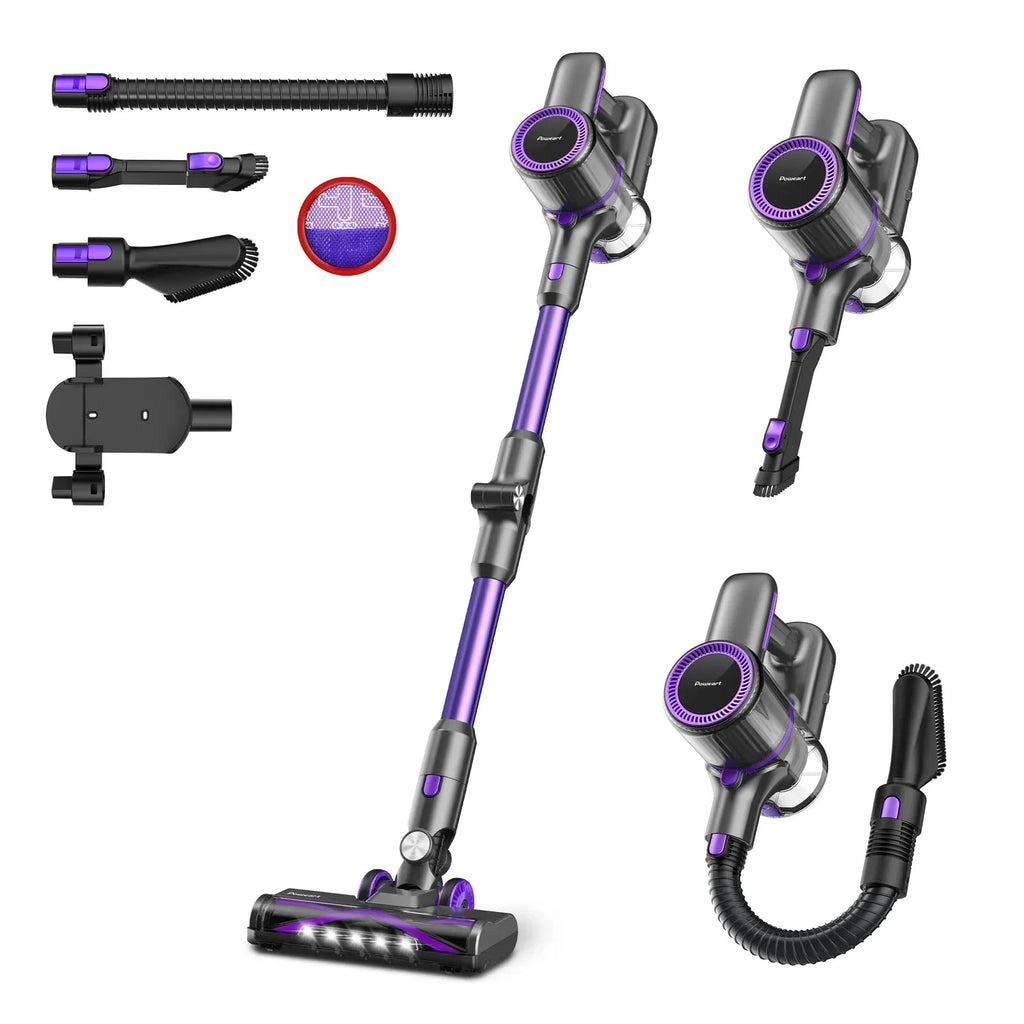 350W Cordless Stick Vacuum Cleaner – Rechargeable, Powerful Suction for Home & Pet Hair - DSARD