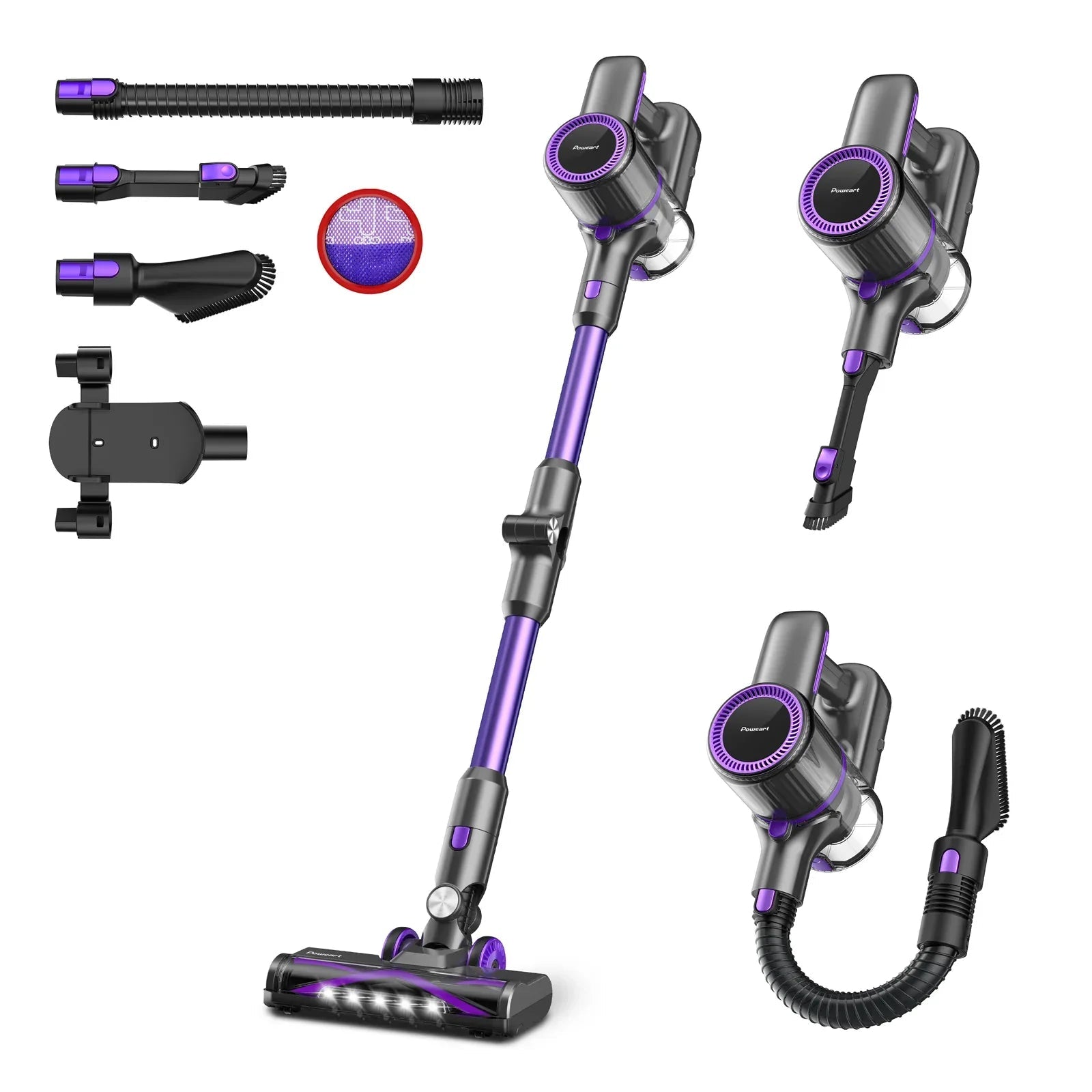 350W Cordless Stick Vacuum Cleaner – Rechargeable, Powerful Suction for Home & Pet Hair - DSARD