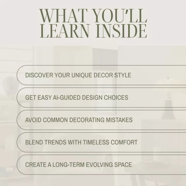 Personalized Home Decor AI Advisor Guide | AI Home Styling eBook | Digital Download for Interior Design, Custom Decor Planning, and Smart Home Aesthetic Personalization