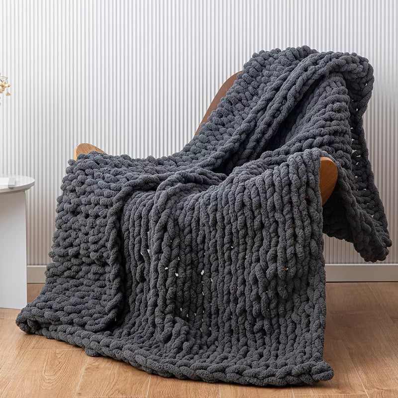 Soft Knit Throw Blanket for Home, Travel & Couch