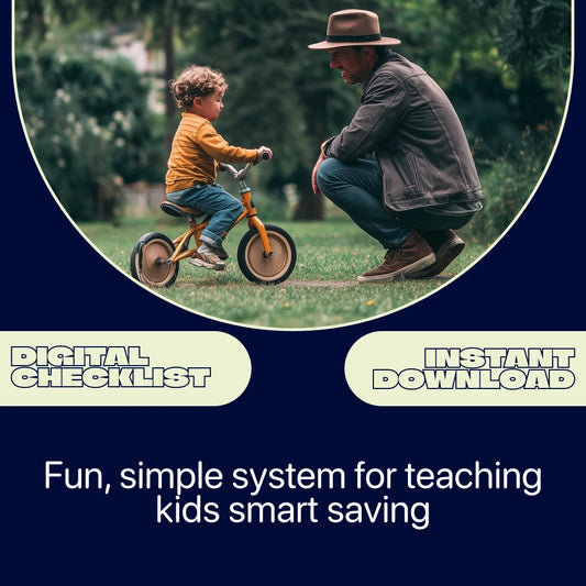 Smart Kids, Happy Savings Checklist – How to Save Money for Kids Printable Guide, Financial Literacy Activity, Goal Setting & Money Management Tool