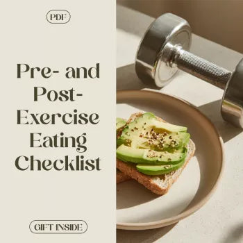 The Ultimate Pre- and Post- Exercise Eating Checklist | Printable Fitness Nutrition Guide | What to Eat Before and After Exercise | Workout Meal Planner