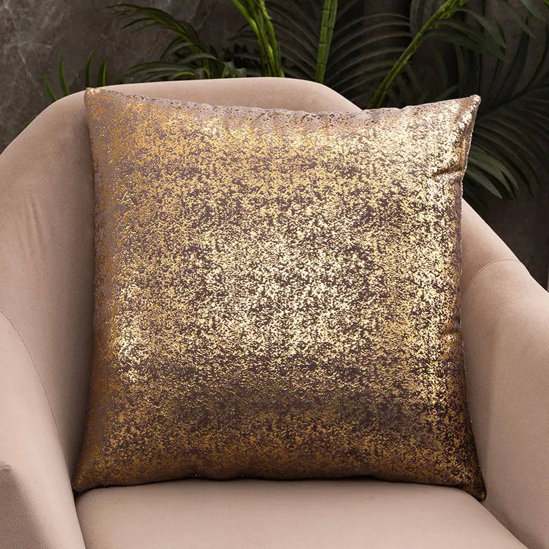 Luxury Golden Velvet Cushion Cover 18x18in Decorative Throw Pillow Case