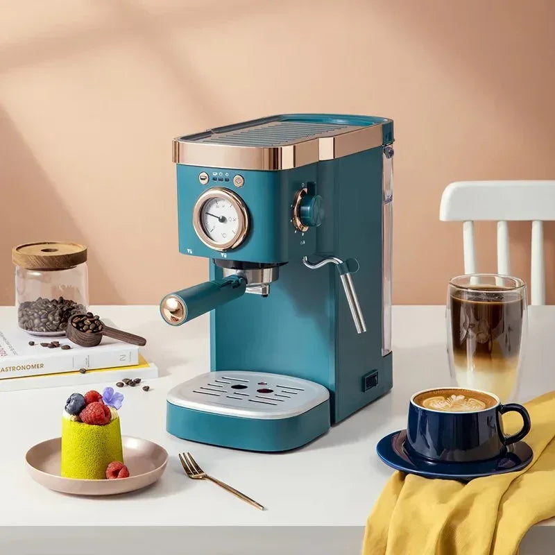 DSARD Deluxe Semi-Automatic Espresso Coffee Maker with Steam Milk Frother - DSARD