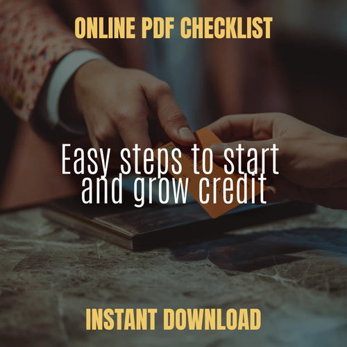 Your Fun & Friendly Roadmap to Building Credit from Zero | Step-by-Step Printable Checklist | Learn How to Build Credit With No Credit | Digital Download