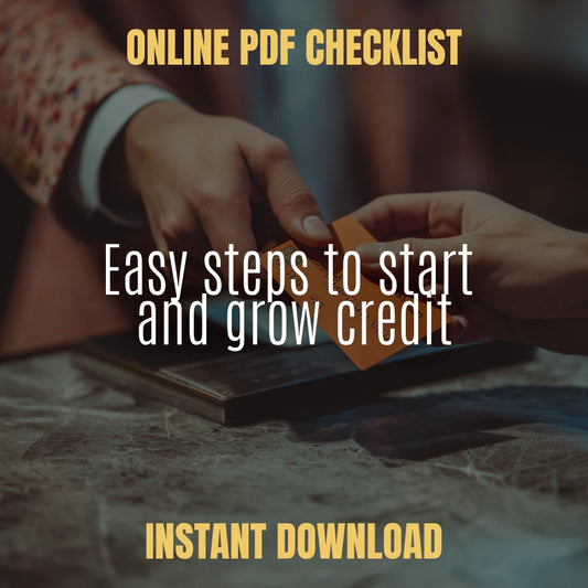 Your Fun & Friendly Roadmap to Building Credit from Zero | Step-by-Step Printable Checklist | Learn How to Build Credit With No Credit | Digital Download