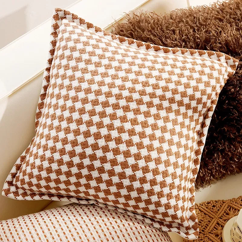 Cream Tassel Throw Pillow Cover 12×20/18×18 Inch – Boho Decorative Cushion - DSARD
