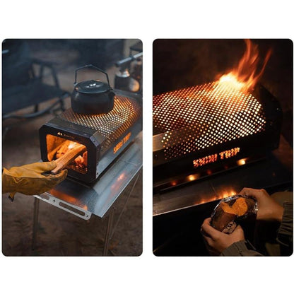 DSARD Portable Stainless Steel Camping Stove: Foldable Outdoor BBQ & Winter Warmer