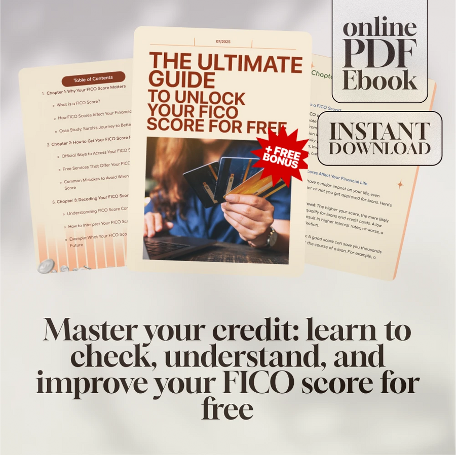 The Ultimate Guide to Unlock Your FICO Score for Free | eBook | How to Get My FICO Score for Free | Credit Score Guide | Digital Download