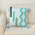 Bohemian Tufted 18x18in Throw Pillow Cover – Removable & Washable - DSARD