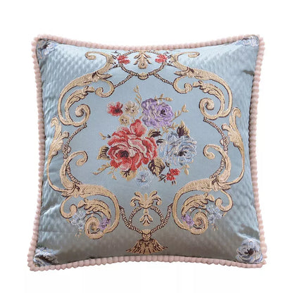 Classic Jacquard Floral Decorative Cushion Cover 18x18in for Sofa & Home