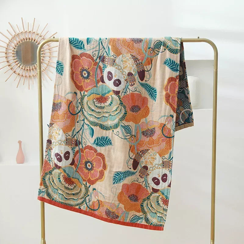 Bohemian Floral Cotton Beach Bath Towel - DSARD