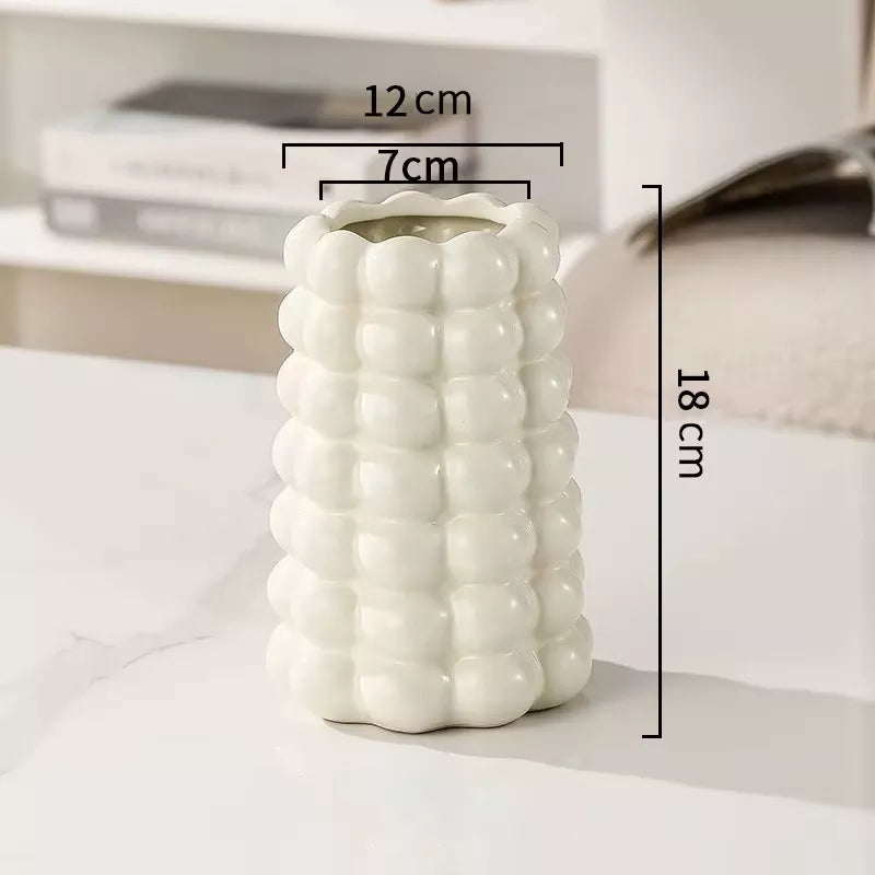 Modern Nordic Electroplated Ceramic Vase – Luxury Home Flower Décor