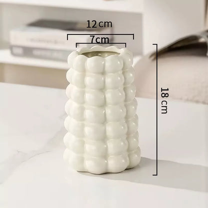 Modern Nordic Electroplated Ceramic Vase – Luxury Home Flower Décor