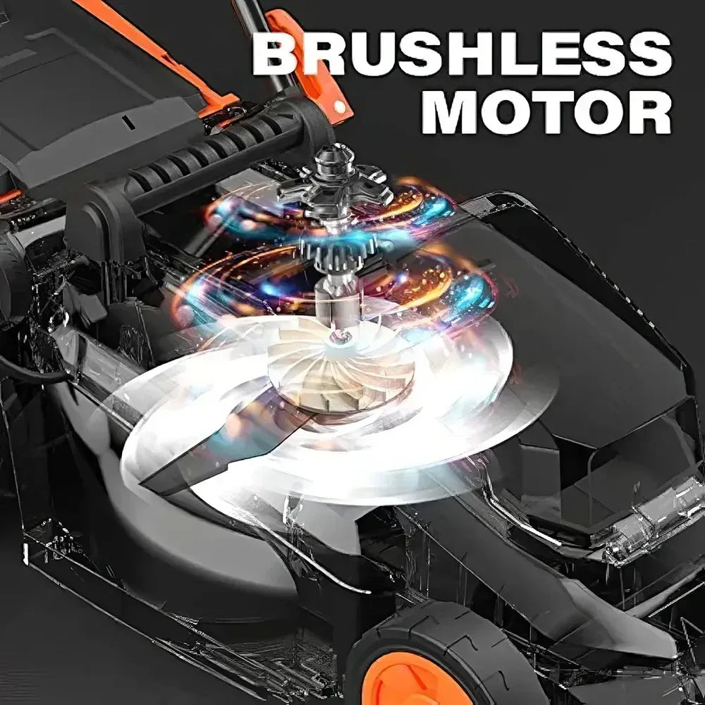 DSARD 20V Cordless 13″ Electric Lawn Mower with Brushless Motor & Dual Batteries - DSARD